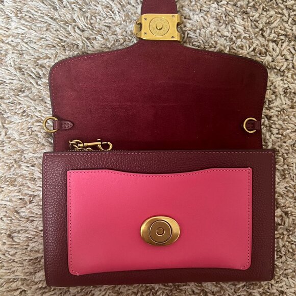 Coach Tabby Chain Clutch In Colorblock - Picture 4 of 7